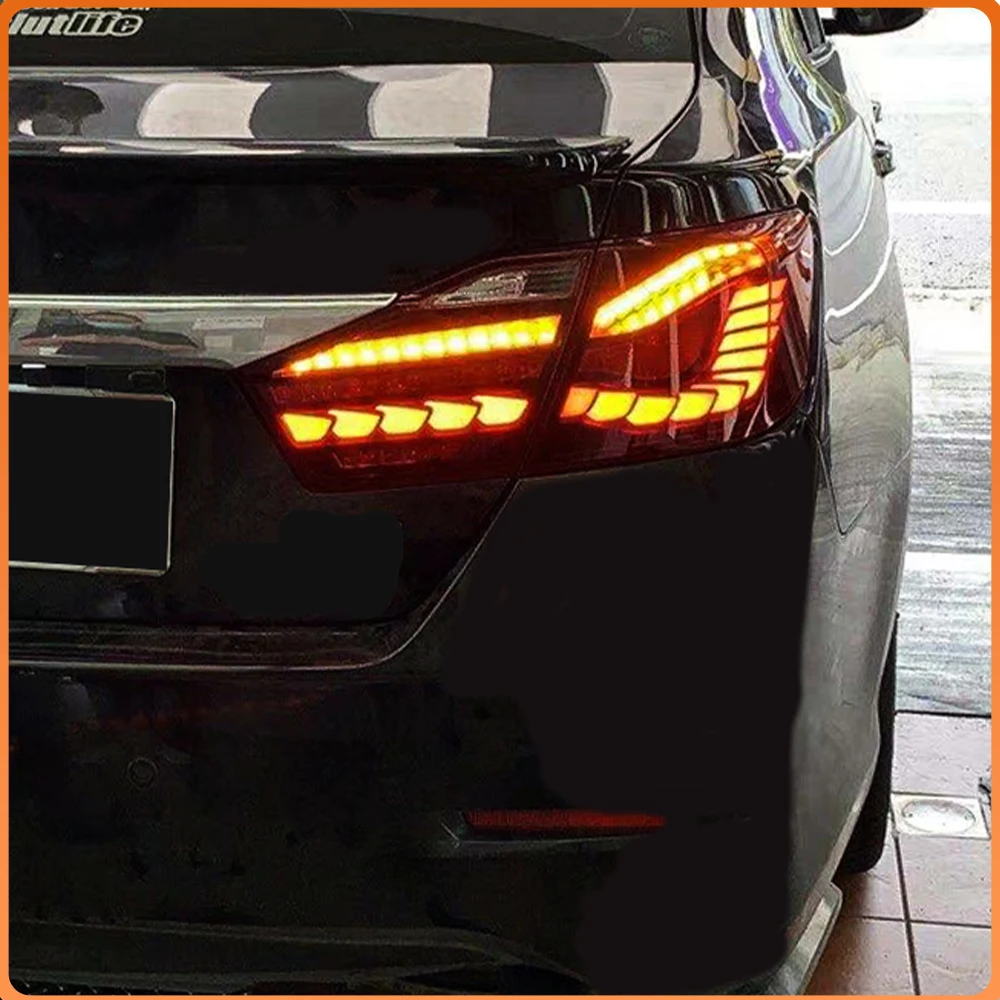 

High Quality Dragon Scale Dynamic LED Car Taillights Assembly For Toyota Camry 2012-2014 Auto Rear Back Lamp Upgrade Accessories