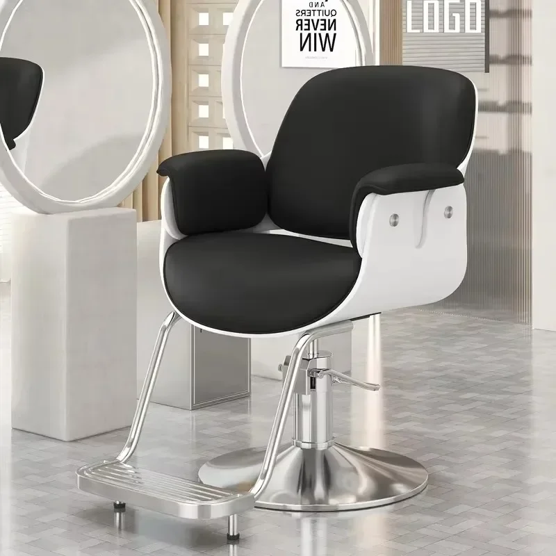 Retro Black Barber Chair Classic Vintage Nordic Salon Barbershop Chair Equipment Luxury Cadeira De Barbeiro Salon Furniture