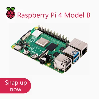 Kit de carte de développement Raspberry Pi 4 modèle B, Original et officiel, RAM 2G 4G 8G, processeur 4 cœurs 1.5Ghz, 3 vitesses que Pi 3B +