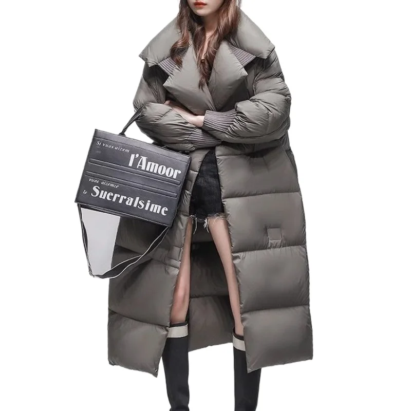 

Женская одежда, осенне-зимняя новая свободная одежда выше колена с утолщенной хлопковой подкладкой, куртка среднего стиля с хлопковой подкладкой, парки