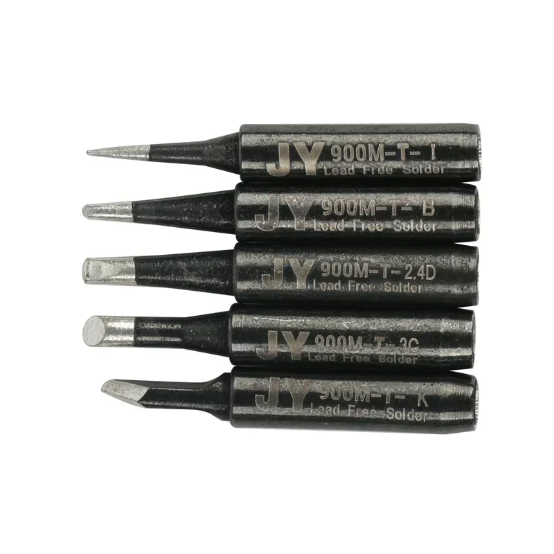 5PCS/Lot JY BLACK Lead-Free Soldering Solder Iron Tips 900M-T-I B K 2.4D 3C for Hakko 936 Fx888/888D SAIKE 909D/852 CXG 936d