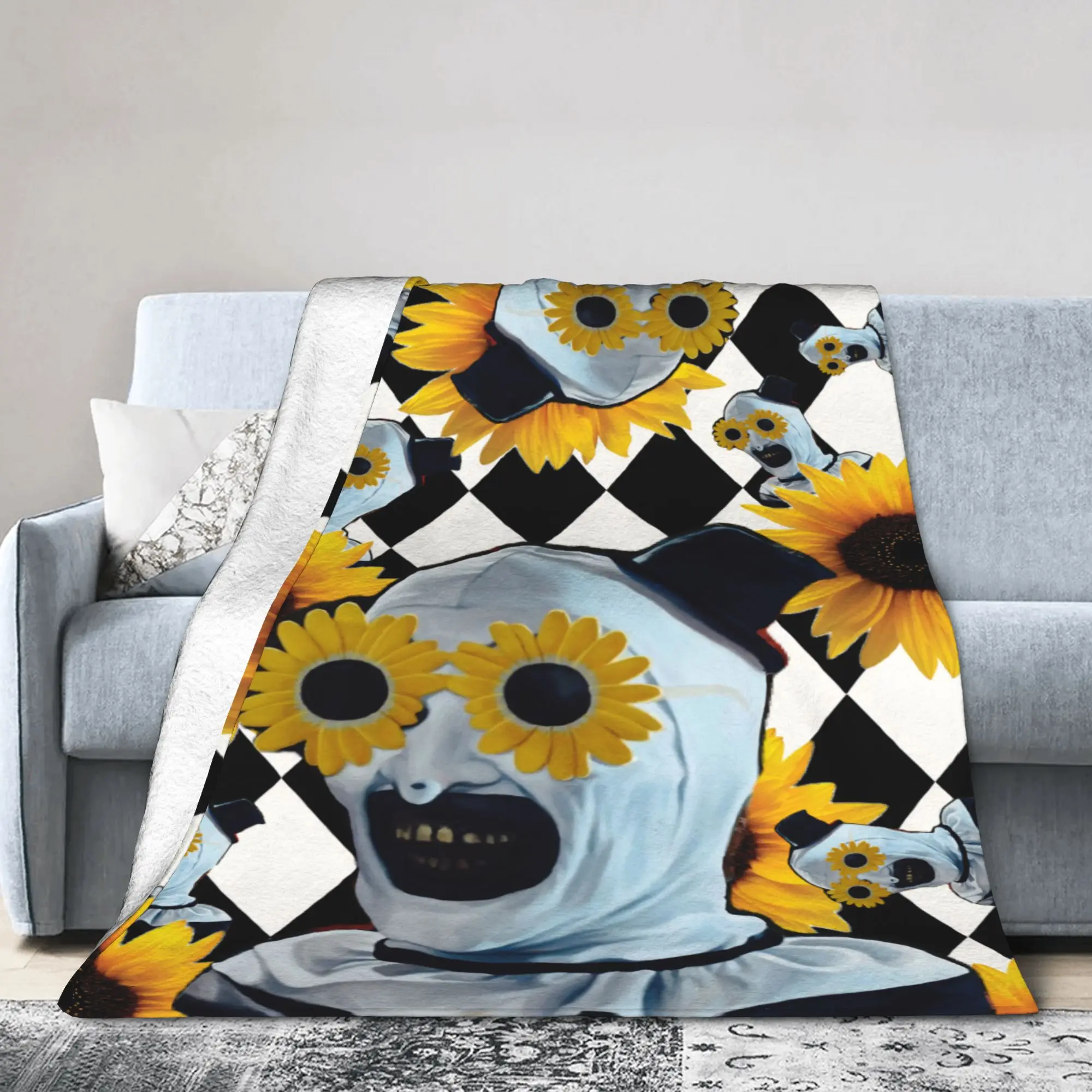 Terrifier Daisy Blankets Horror Movie Fleece Awesome Breathable Throw Blankets for Home Textile Decor