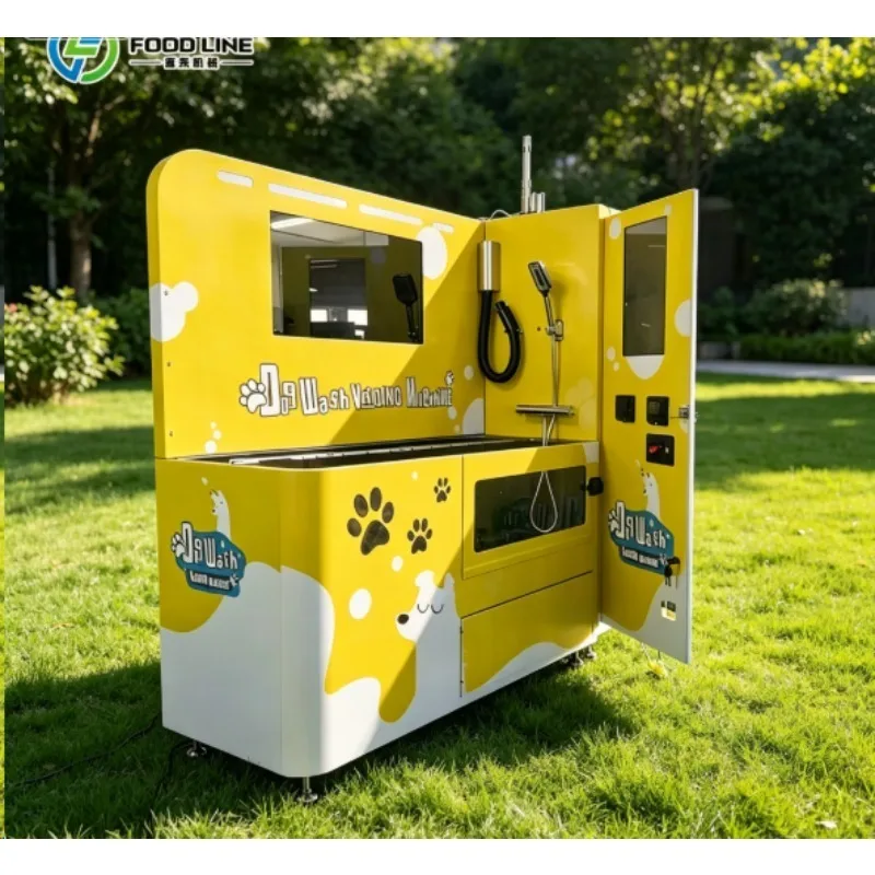 Outdoor Weather‑Proof Pet Wash Kiosk Self‑Serve Dog Grooming Booth Deep Spa Cleaning Commercial Equipment