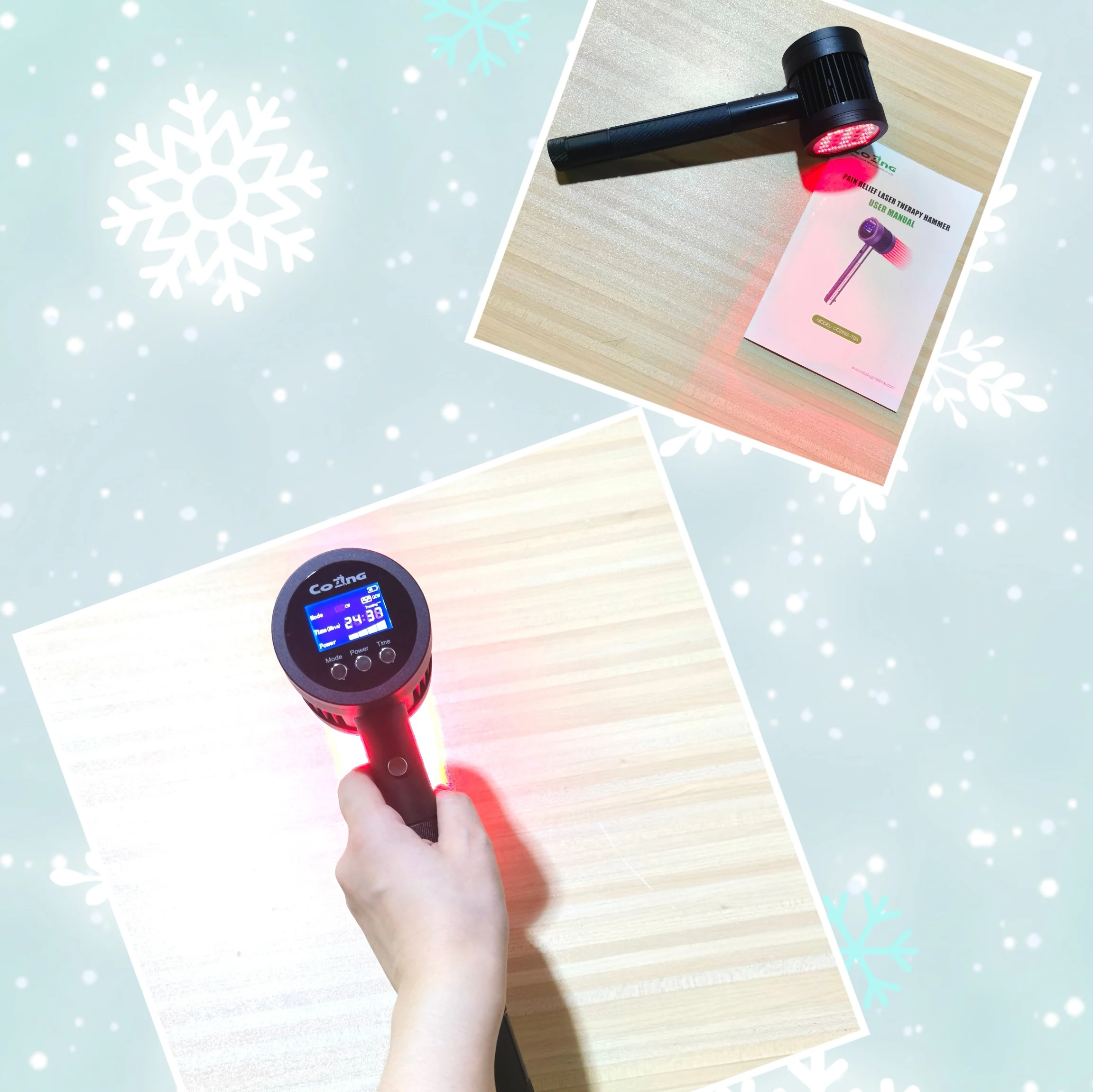 

Профессиональное устройство LLLT 1295 МВт 808 нм для глубоких тканей 650 нм для облегчения поверхности для использования влюбленных и домашних животных