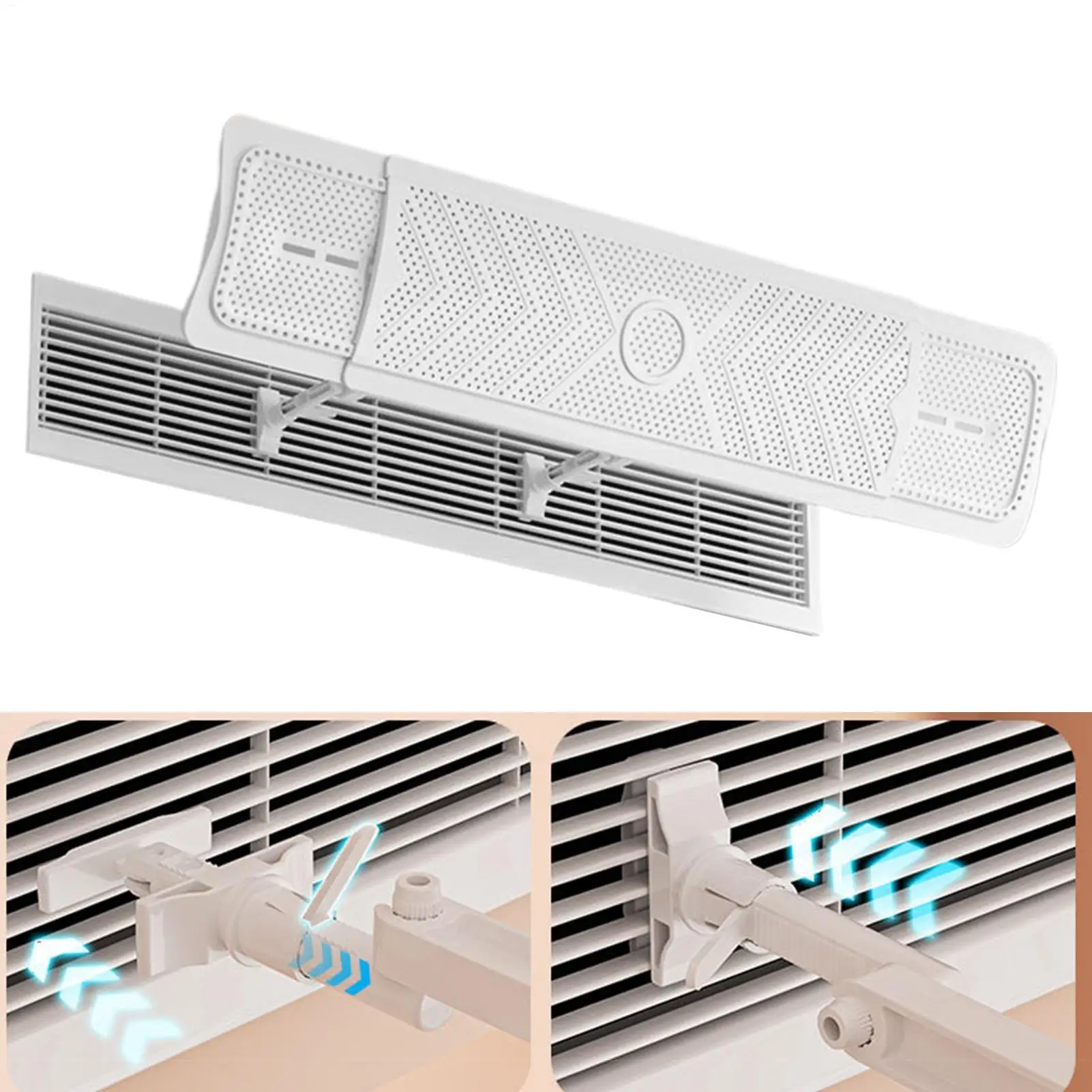 Air Conditioning Windshield Adjustable Air Conditioner Wind Deflector Anti-Direct Blowing Wall-Mounted AC Air Outlet Baffle