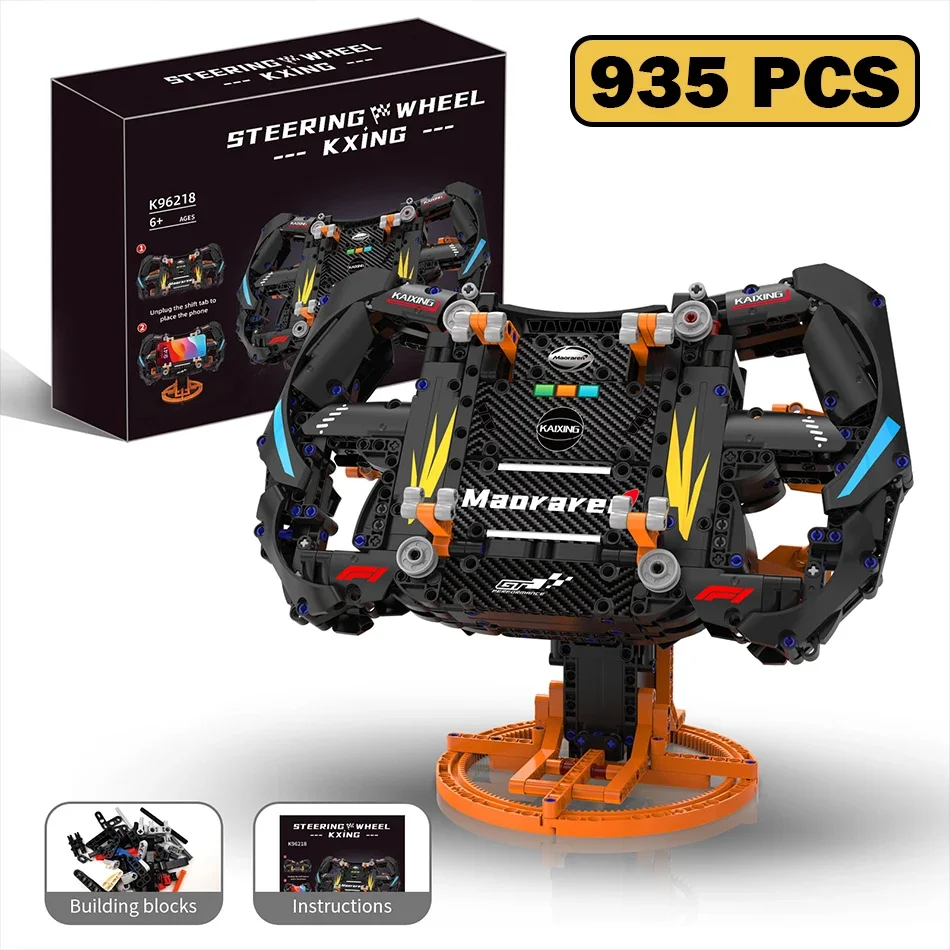 Technische Formule Racewagens Stuurwiel Model Constructor Bakstenen Volwassen Speelgoed Creatieve Telefoonhouder Thuis Ornamenten Kid Gift