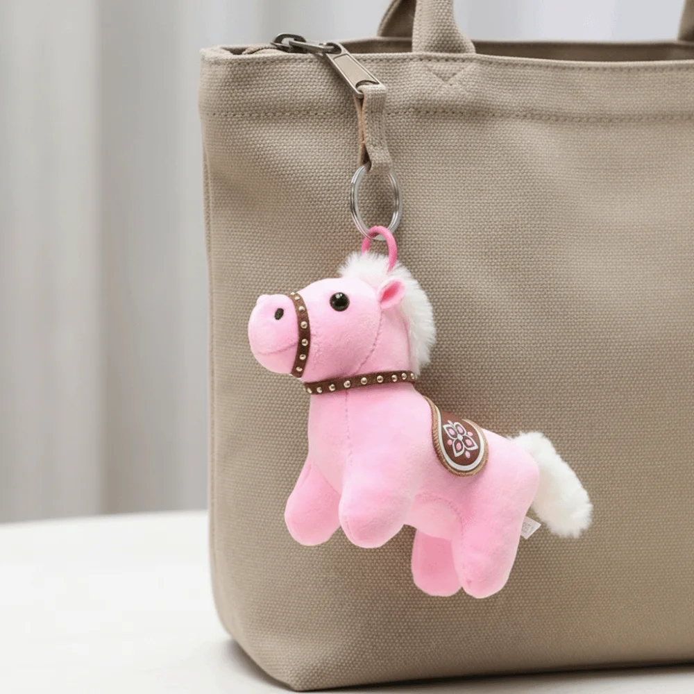 

Steed Doll Pony Pendant Stuffed Chinese Style Chinese New Year Gift Fluffy Mascot Doll Zodiac Pony Figurine Home Decoration