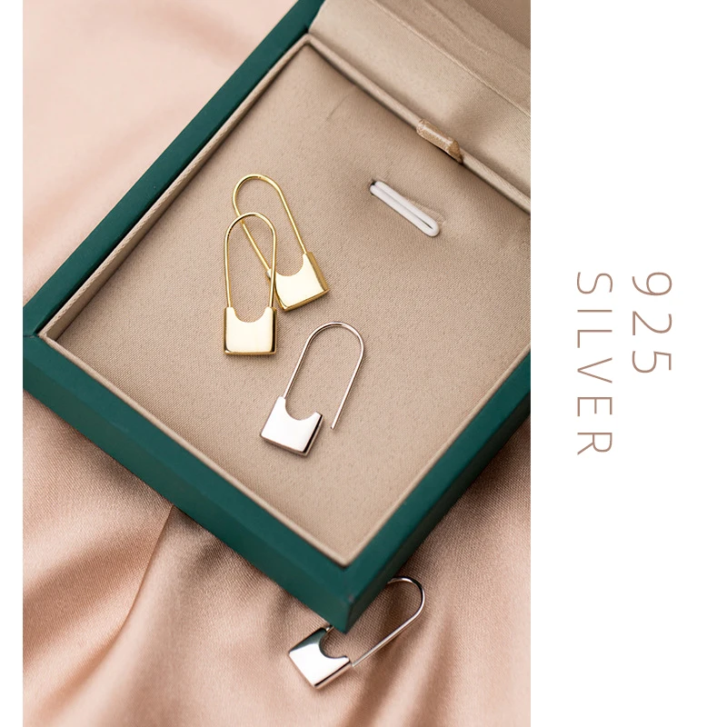 Modian Unique Design Stud Earrings Sterling Silver 925 Fashion HipHop Punk Earings Anti-allergy Earrings for Girl Women Gifts