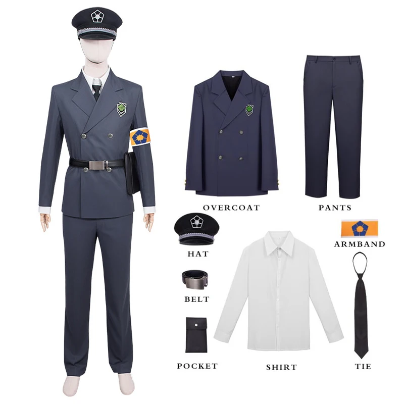 Anime BLUE LOCK Isagi Yoichi Chigiri Hyoma Cosplay Costume Prison Guard Uniform Full Set Mikage Reo RolePlay Halloween Party