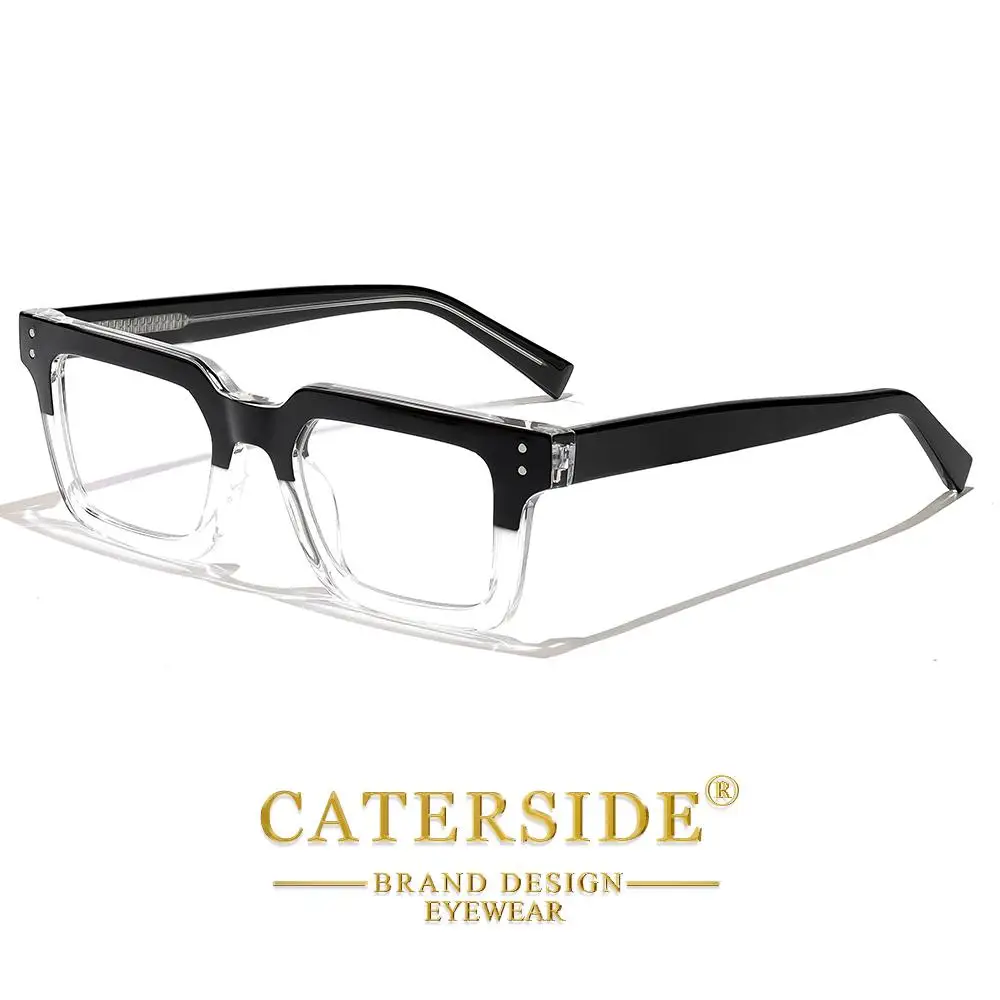 CATERSIDE Retro Herren Anti-Blaulicht-Brille Hochwertige Tr-90 Eckige Brillengestelle Damen Computer-Lese-Schutzbrille – Detail 11