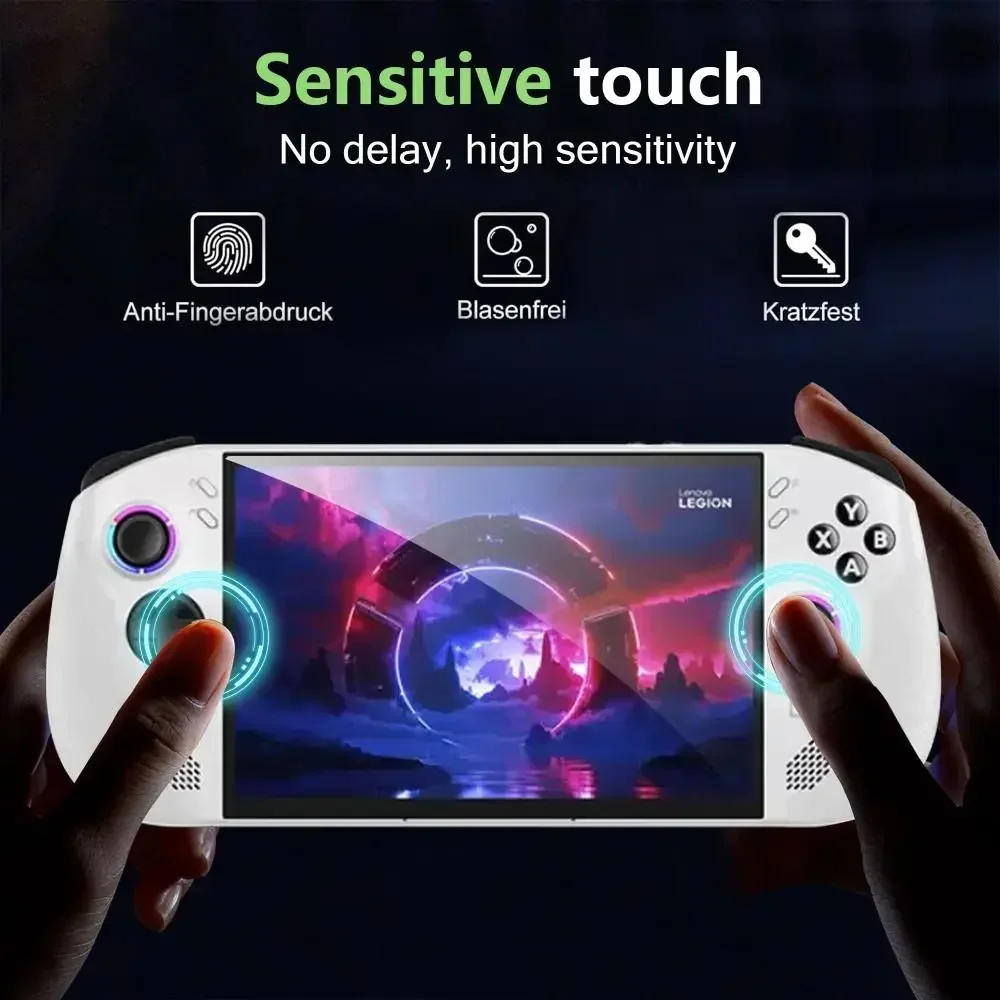 3PACK HD Screen Protector 8 inch Curved Edge Protective Film Anti Fingerprint Anti Scratch Tempered Glass for Lenovo Legion Go S