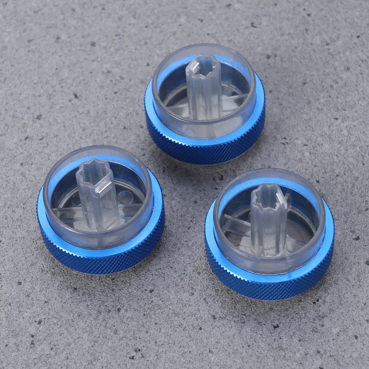 3Pcs Air Conditioning Control Switch Knob Blue Easy Install Blue Interior Light Ring for 2 3 Mondeo 2005-2014 Ac Knob