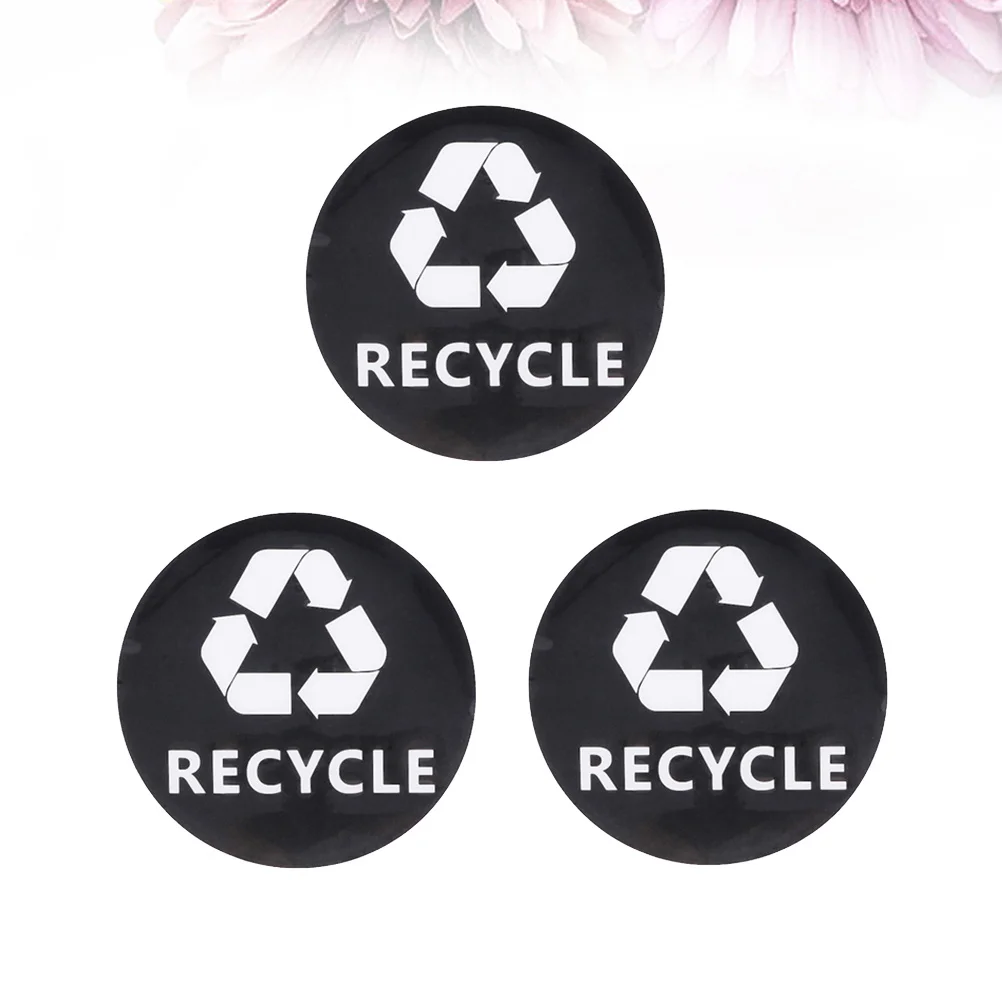 

3pcs Car Stickers Waterproof Self-Adhesive Recycle Decal For Trash Bin Labels Recycling Bins Windows Walls Doors Containers Cans