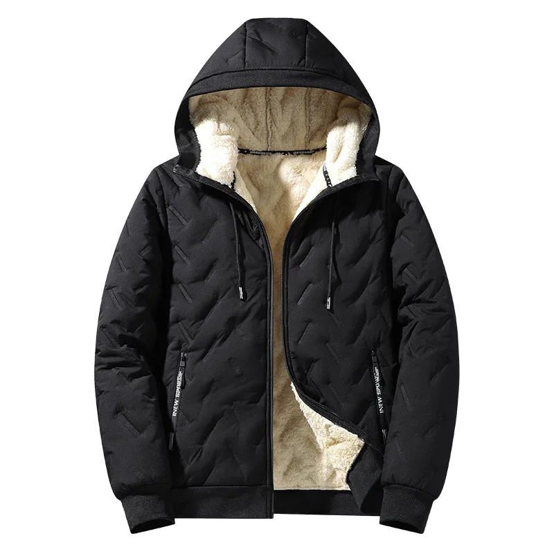 

Casual Fashionable Autumn Winter New Men's High-quality Jacket Outdoor Waterproof Windproof Cold Resistant Warm Plush Coat
