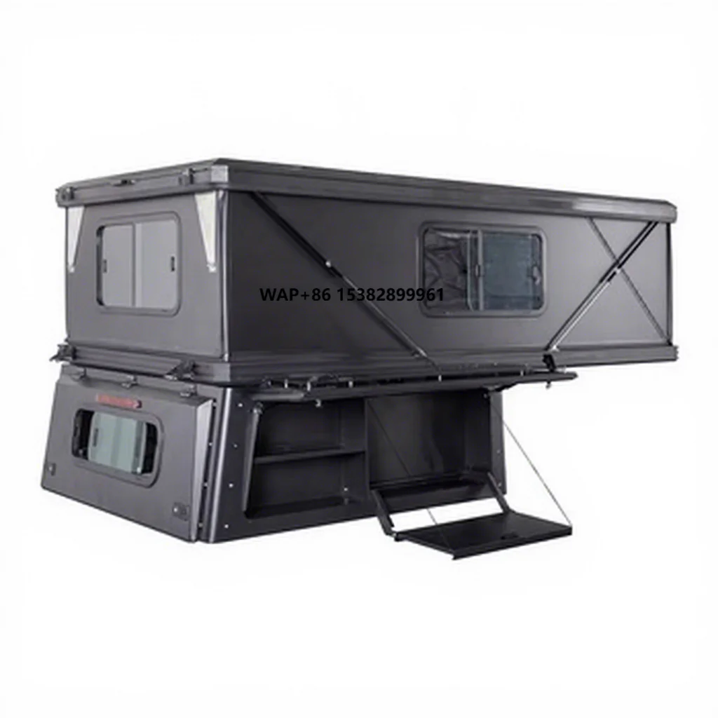 Custom Hard Shell Rooftop Tents Topper With Kitchen Pickup Truck Camper Pop up Camper for Tacoma  F150 Hilux