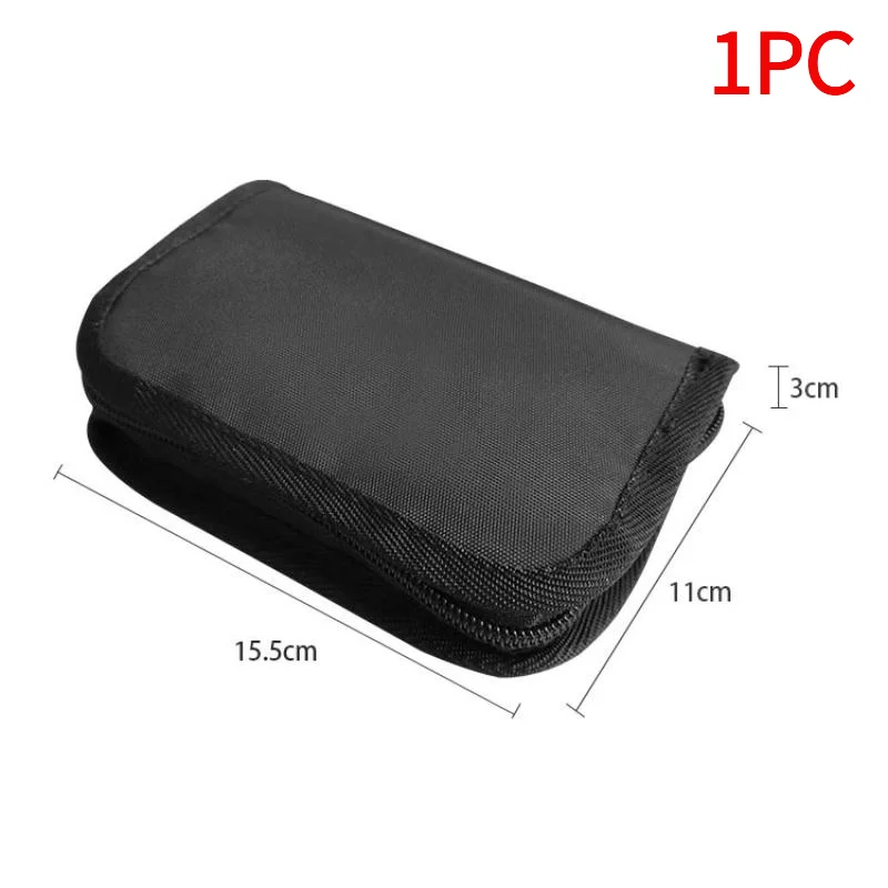 *Portable Blood Glucose Meter Storage Bag Household Blood Pressure And Oxygen Meter Carrier Organizer Black Zipper Storage Bag