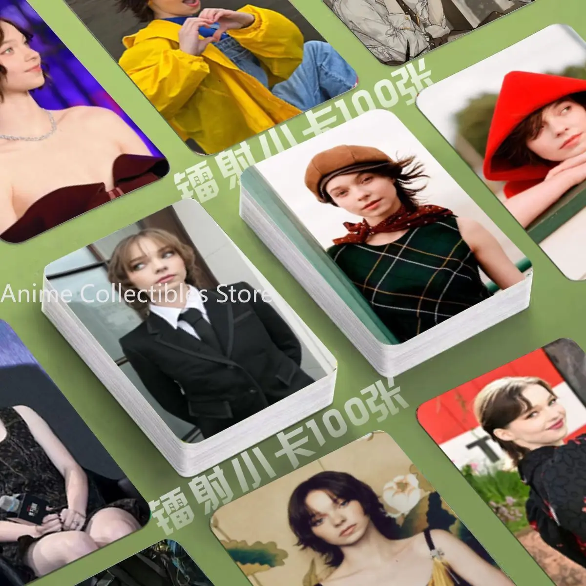 

100Pcs/Set Wednesday Emma Myers Anime Laser Card Cosplay Rounded Corners LOMO Card Birthday Gifts Girls