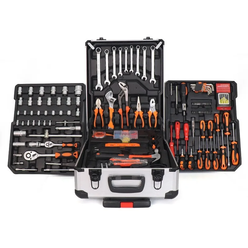

186/399/499pcs Tool Set Home Repair Tool Kit with Trolley Case Wrenches Socket Hand Tools for Daily Use Househould Work Repair