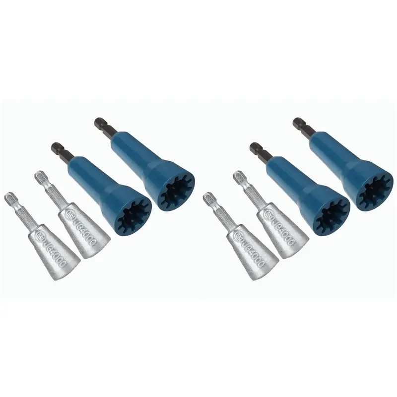Wire Twister Tool For Drill 8Pcs Drill Wire Twister Spin Twist Wire Connector Nut Twister For Cable Quick Stripping-[A04I Tools]