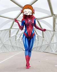 Adults Halloween MJ Spider Cosplay Costume Female Superhero Woman Mary Jane Watson Zentai Bodysuit Party Jumpsuits
