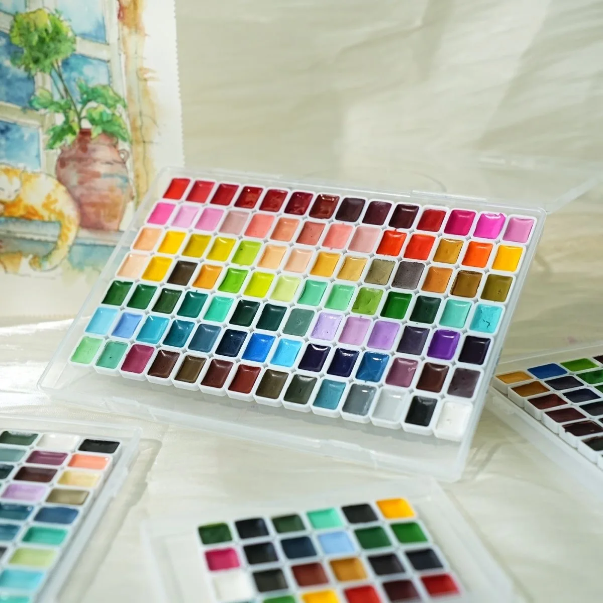 Artists' Watercolor Granulating Colors 180/150 Colors 1ml Transparent acuarela Professional pigments supplies