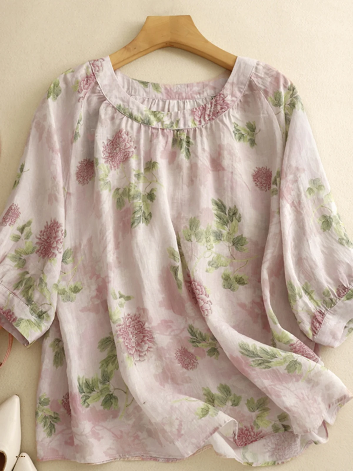 

Милый летний хлопковый круглый свободный повседневный топ с принтом Ne ort Sve для женщин больших размеров, удобный дышащий