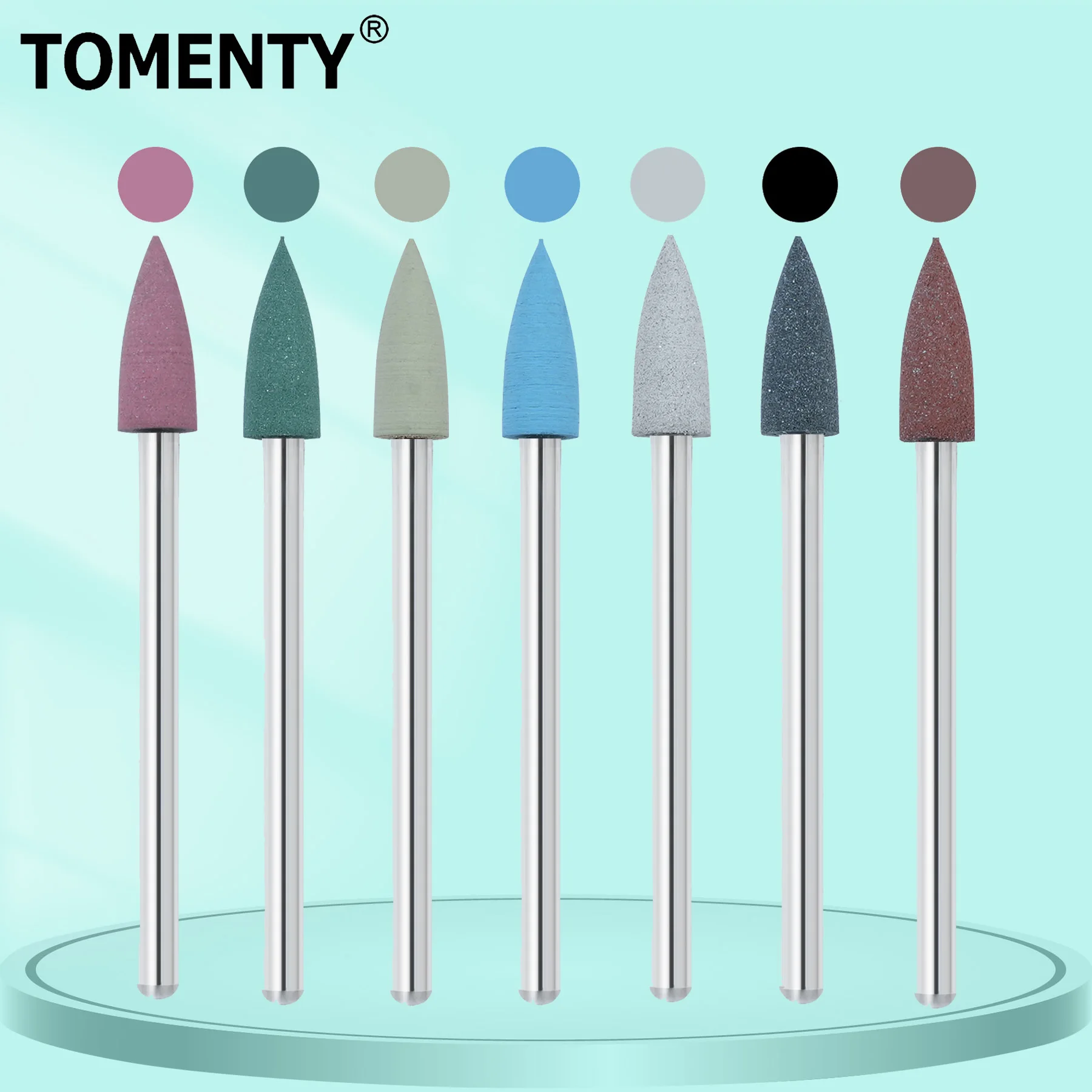 

10pcs/set 2.35mm Dental Silicone Rubber Polishers Burs Teeth Whitening Plishing Drill Dental Polishing Nail Drill Bit