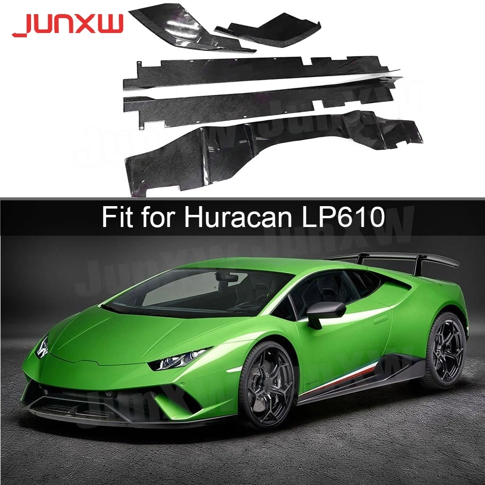 

Carbon Fiber Car body kits Front Splitters Side Skirts Rear Diffuser Spoiler Case for Lamborghini Huracan LP610 2014-2016