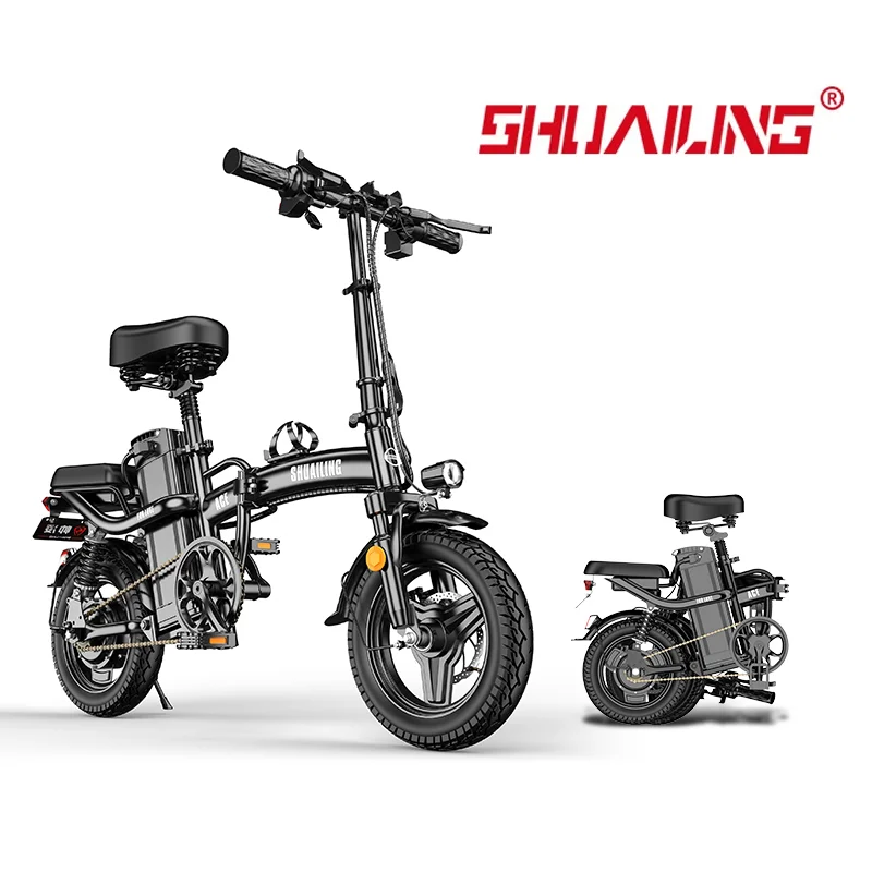 

SHUAILING Lithium Battery Electric Bicycle 48V 400W Foldable Variable Speed Manned Long Battery Life Wearing Charger