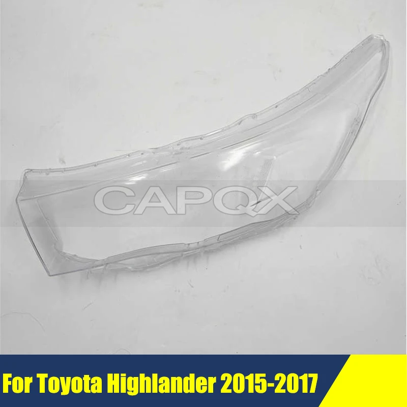 

Передний бампер, корпус фары для Toyota Highlander 2015-2017, крышка, абажур, стеклянная фара, колпачки для линз