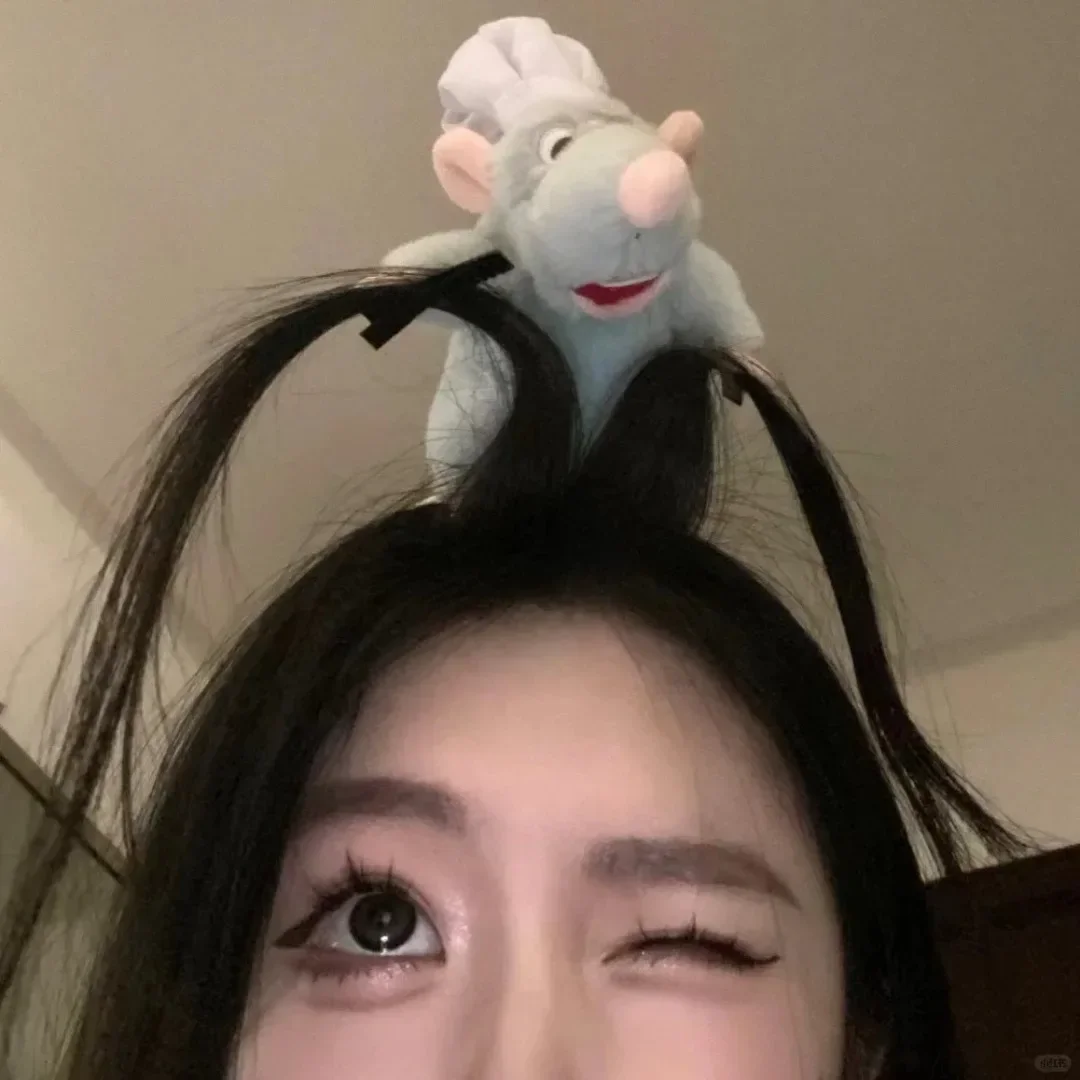 Miniso Anime Disney Ratatouille Hairband Kawaii Cartoon Plush Doll Headband Wide-Brimmed Hairpin Photo Headdress Creativity