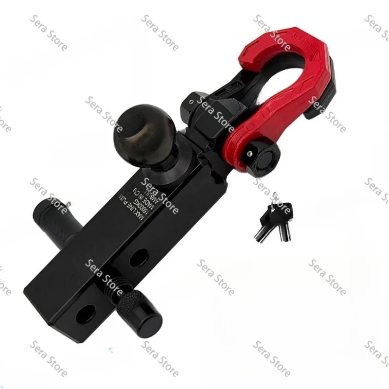 Split Trailer Hitch Hook with Three-Hole Trailer Arm and Ball Head - Anti-Theft Trailer Accessories for Modification