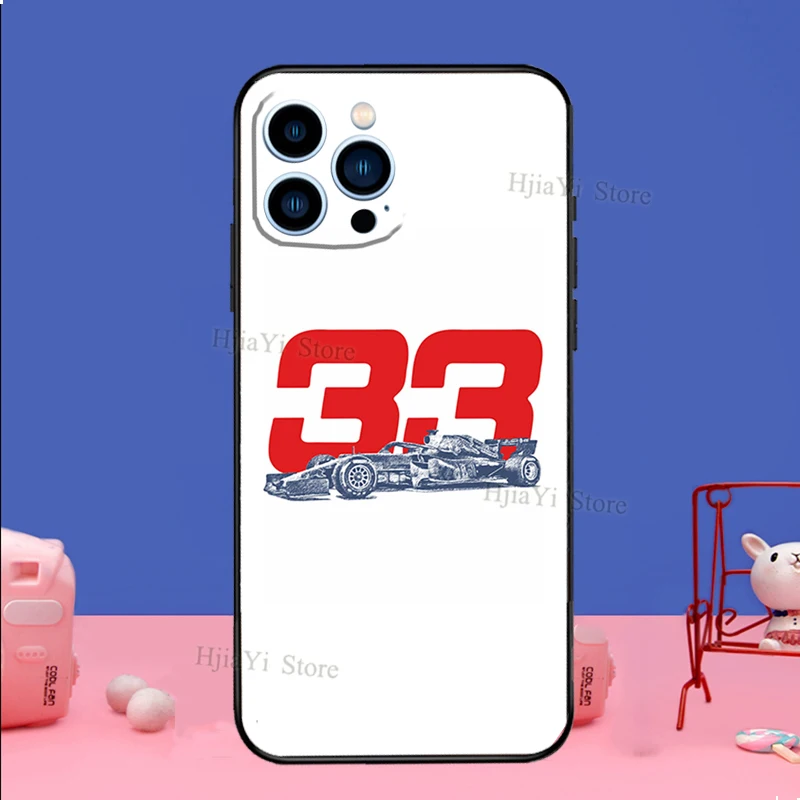 Custodia F1 numero 33 Racer per iPhone 13 11 Pro Max 12 Mini 6 6s Plus XR X XS Max Cover in Silicone per telefono