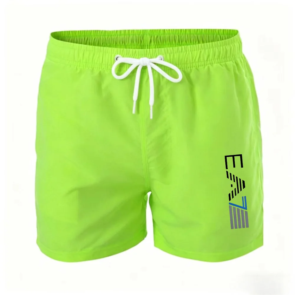 Men's Swim Trunks Beach Shorts Drawstring with Mesh Lining Elastic Waist Plain Breathable Soft Casual Daily Streetwear