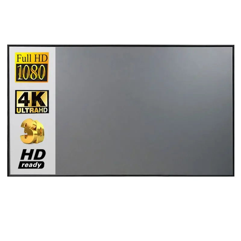 Écran de projecteur Salange, écran de Projection en tissu réfléchissant de 60 84 100 pouces pour projecteur YG300 XGIMI DLP LED Home cinéma