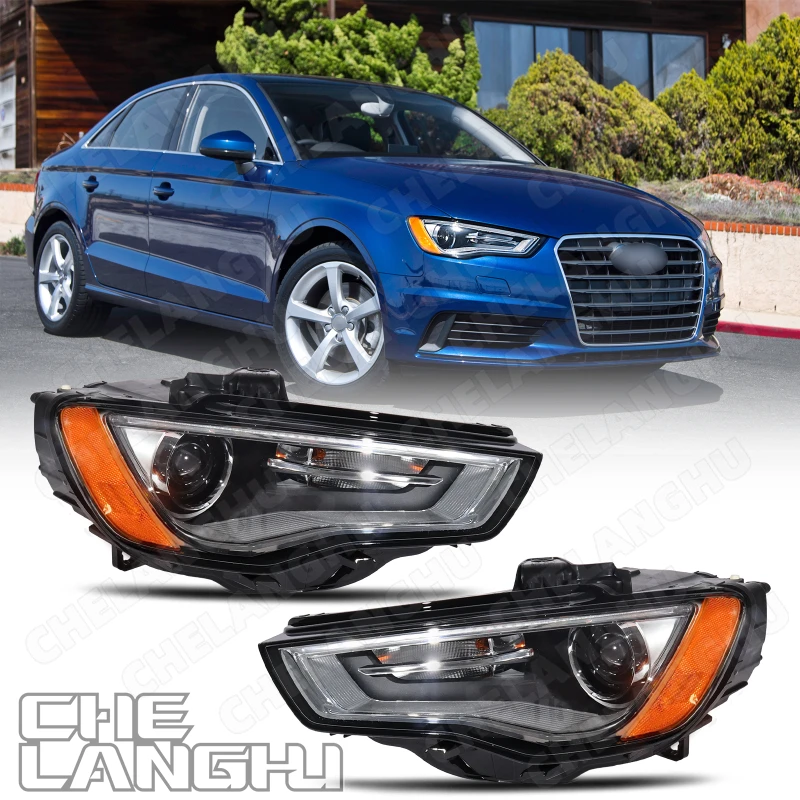 

HID Headlight For Audi A3 S3 Quattro Sportback e-tron 2015 2016 Front Headlamp Turn Signal Light DRL Car Accessories AU2502191