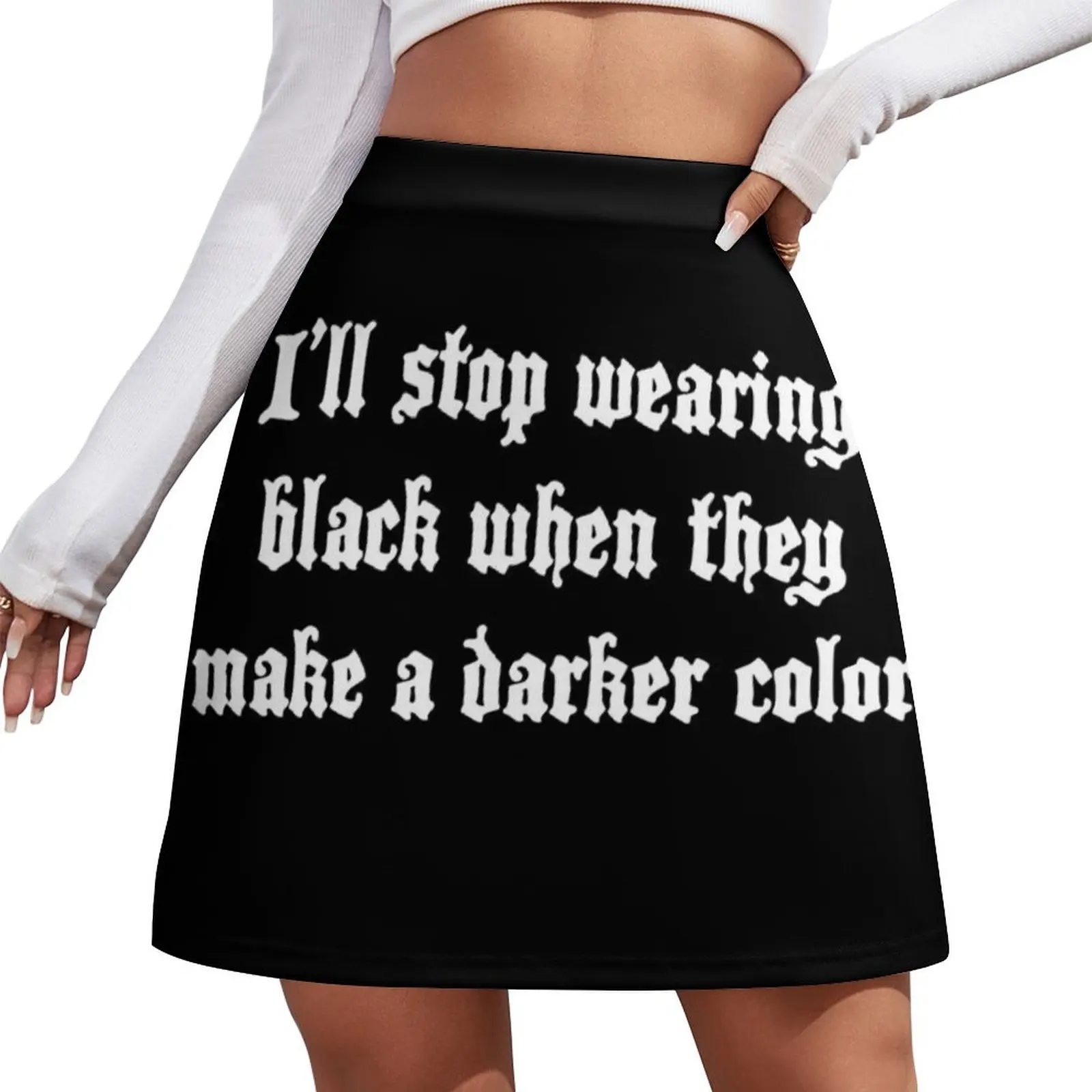 

I'll stop wearing black when they make a darker color Mini Skirt clothes skirts summer 2026 woman Evening dresses