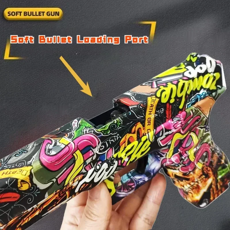 Double Ball Shoting Soft Bullet Toy Gun Manual Pistol Foam Ball Airsoft Launcher CS Games Weapons for Kids Boys Gift