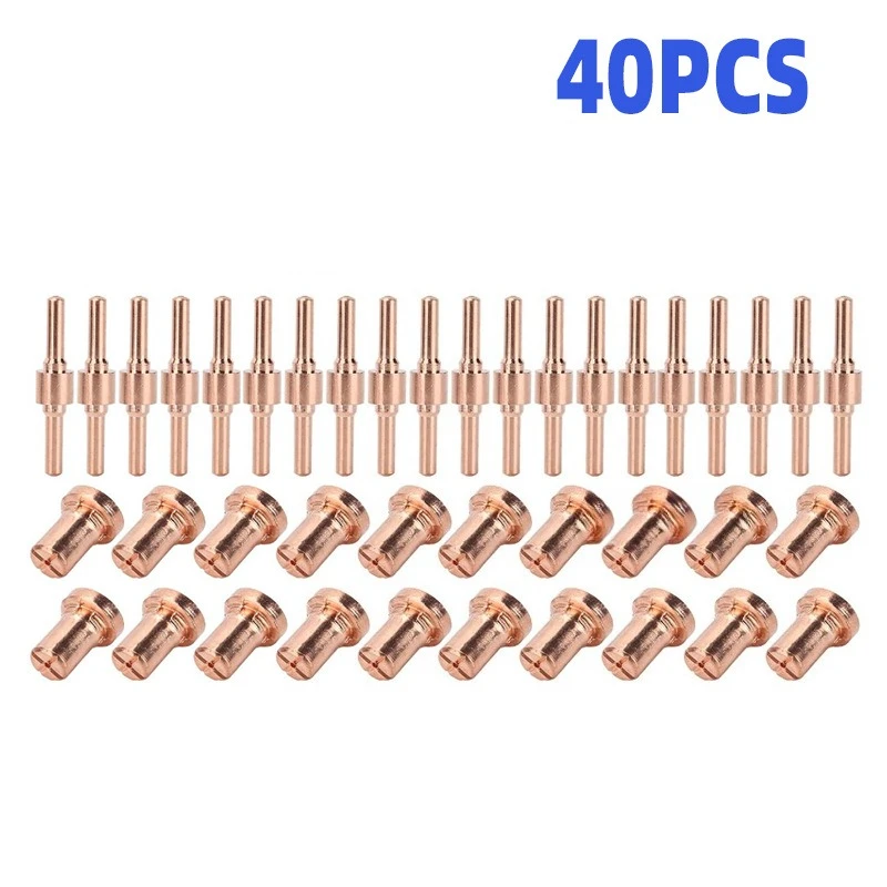 

Аксессуары для плазменной резки PT-31/Wenzhou 40A: электроды LG40, защитные сопла, разделители сопел, 40 шт.