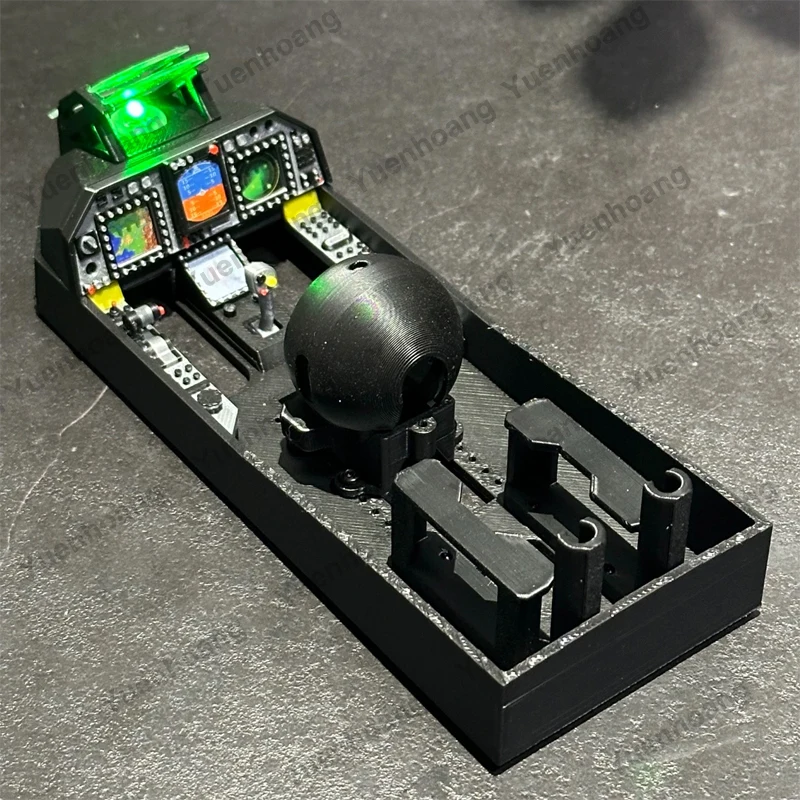 1PCS Simulated FPV Cockpit Mod For Heewing T2 Dual‑Motor Plane Model Airframe Nose Compatible with DJI O3/O4Pro Air Unit Module