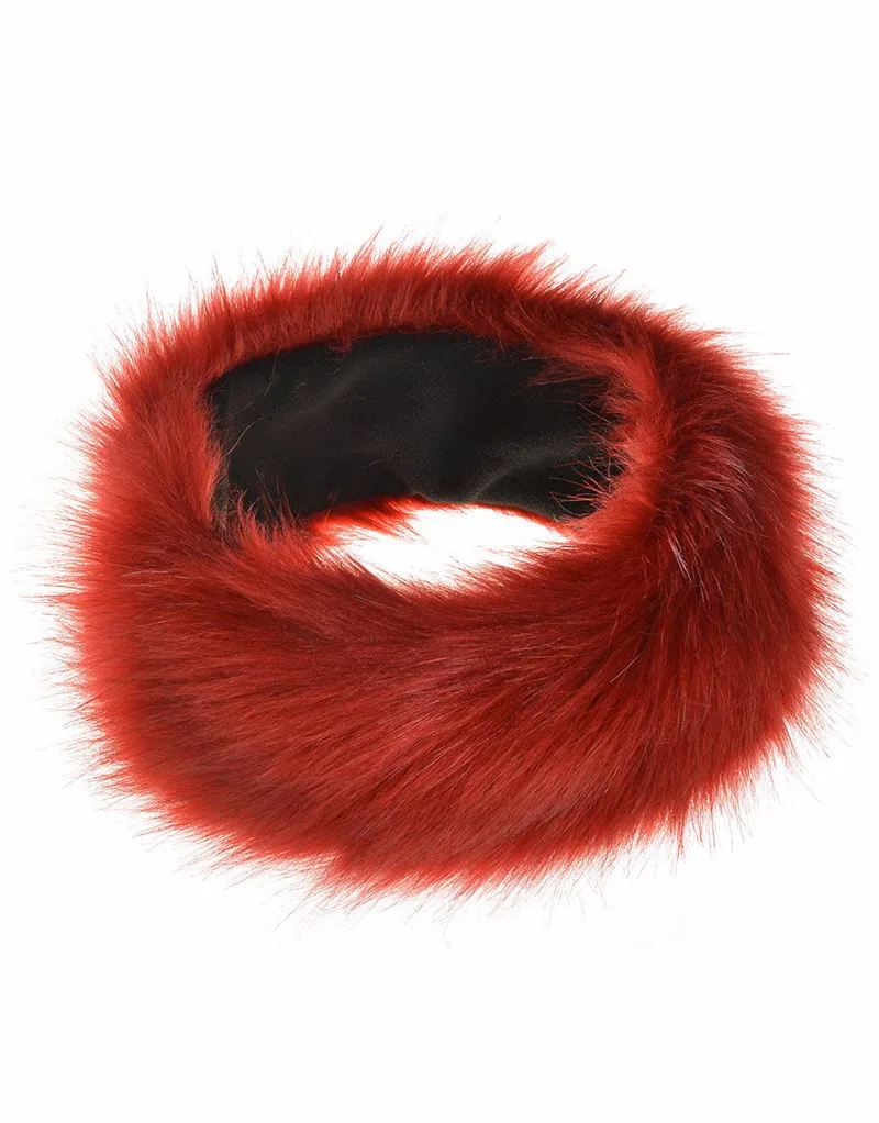 Winter-Stirnband aus Fuchsfellimitat – Detail 15