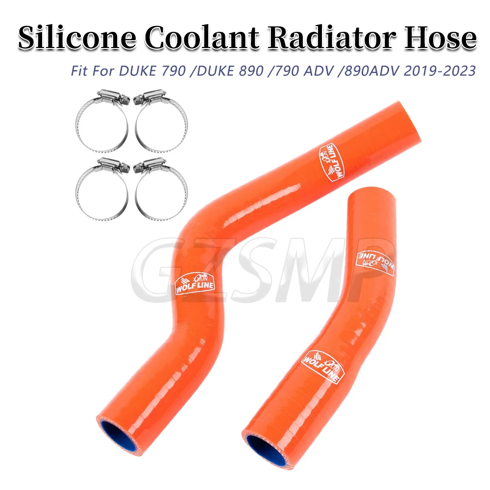 Fit For Duke 790 890 790 ADV /890ADV Motorcycle Accessories Silicone Radiator Coolant Hose Kit Clamp Kit