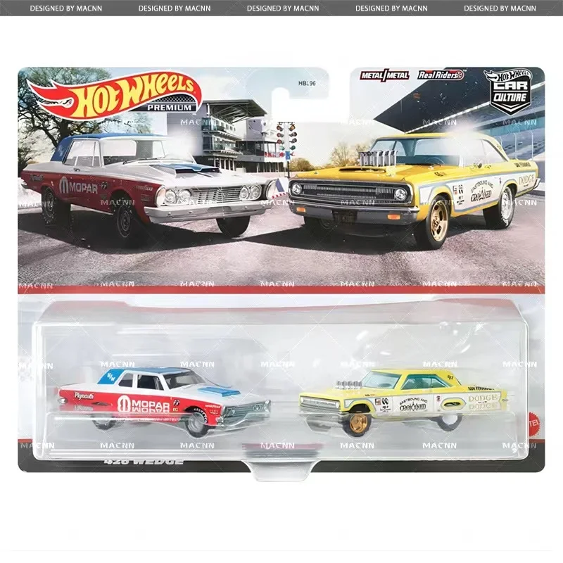 Oryginalna Hot Wheels kultura samochodowa Premium 2-pak dla dzieci chłopięce Voiture 1/64 Diecast Lexus Plymouth Belvedere zabawki dla dzieci prezent