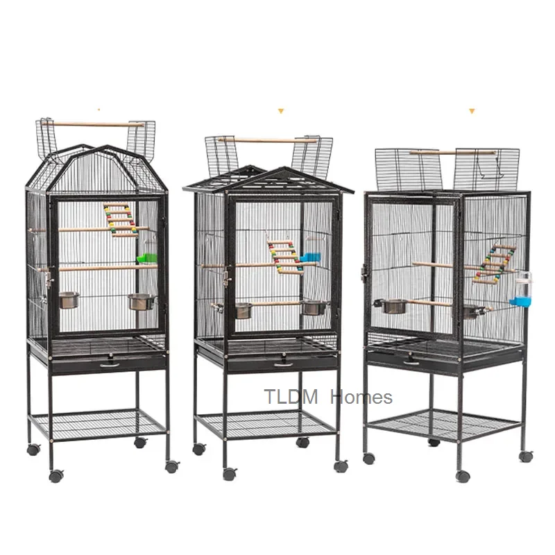 Feeder Hamster Bird Cage Shelter Breeding Outdoor Small Pet BirdCages Parakeet Lovebird Domy I Siedliska Habitat Decorations