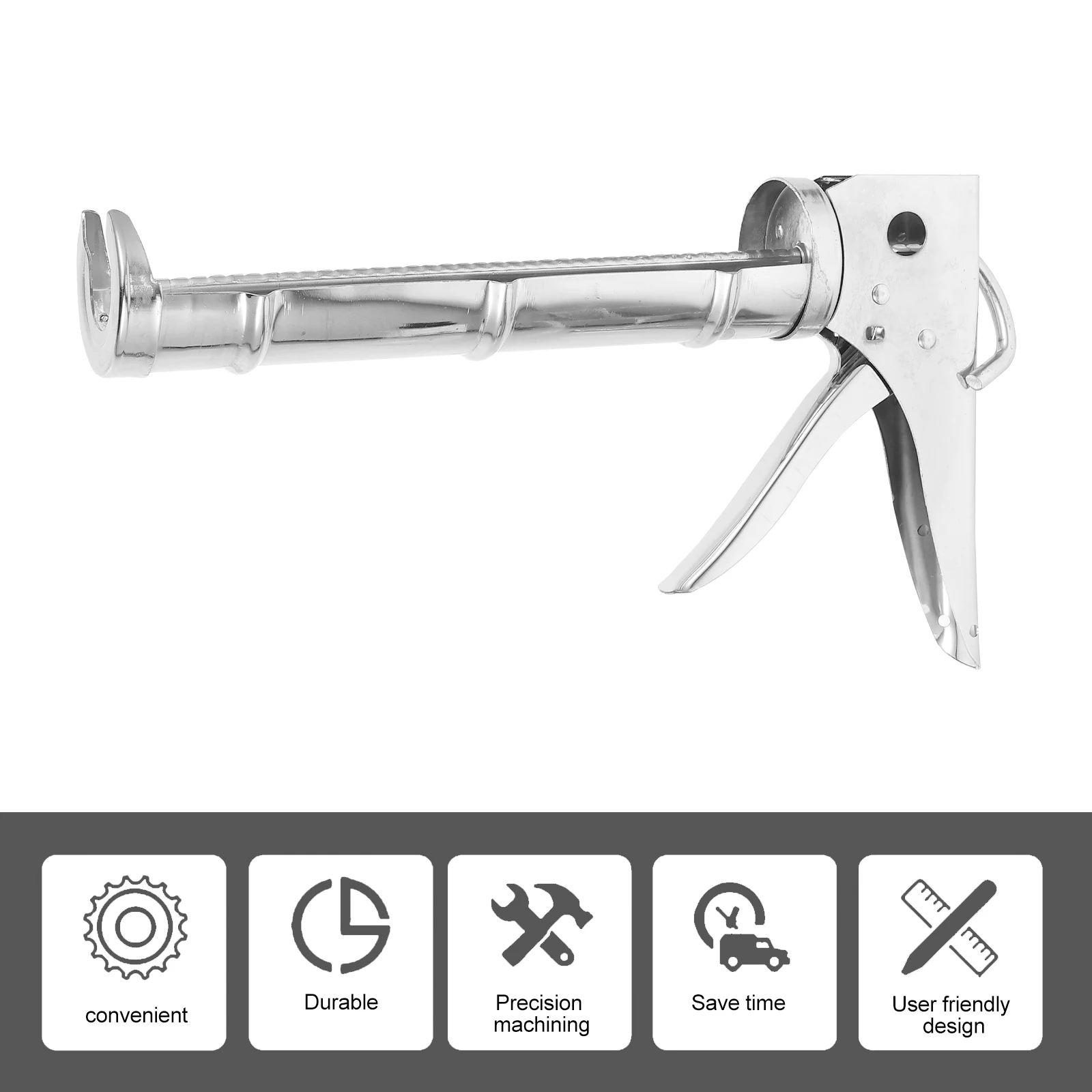 Ferramenta de calafetagem de cola resistente, cartucho selante, dispensador de calafetagem elétrica, alça durável, design anti-gotejamento para casa