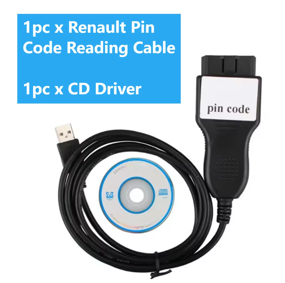 

For Renault Key Programmer Tool K-Line PIN Reader Car Code Scanner Reading Support From 1996-2013 Year OBD