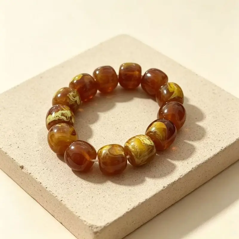Classic Retro Ethnic Style Second Generation Beeswax Single Ring Bracelet, Jewelry Handicrafts
