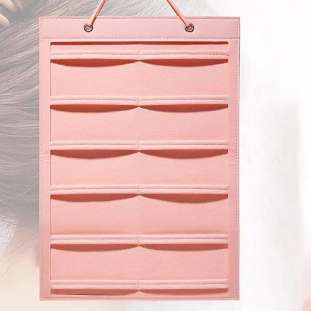 

Hairpin Storage Bag Women's Hair Accessories Organizer Wall Hanging Bag for Girls Teens Felt Punch Display Holder for Hair Clips