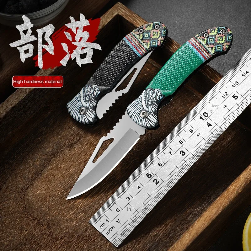 Stainless Steel Kitchen fruit Knife Folding Portable Knife camping outdoor survival utility Nice appearance knife