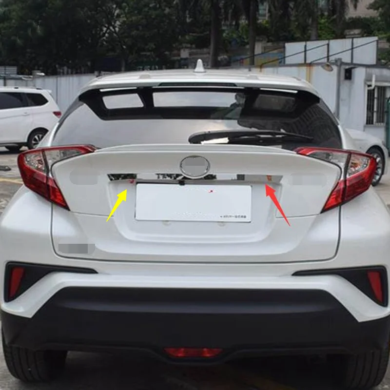 For Toyota C-HR CHR 2016 - 2023 Rear Trunk Tailgate Door Molding Streamer Strip Protector Bezel Cover Trim